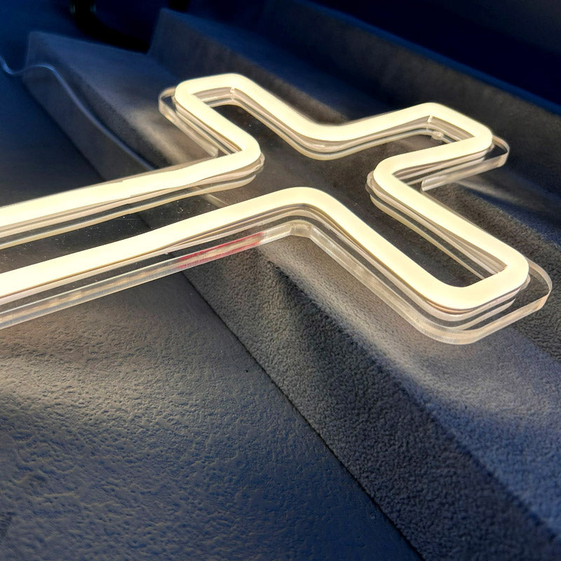 USB cross neon light — a stylish way to show your faith. Perfect for bedrooms, home chapels, or living rooms. Creates a peaceful, sacred vibe. Ideal gift for Confirmation, Easter, or Christmas.
