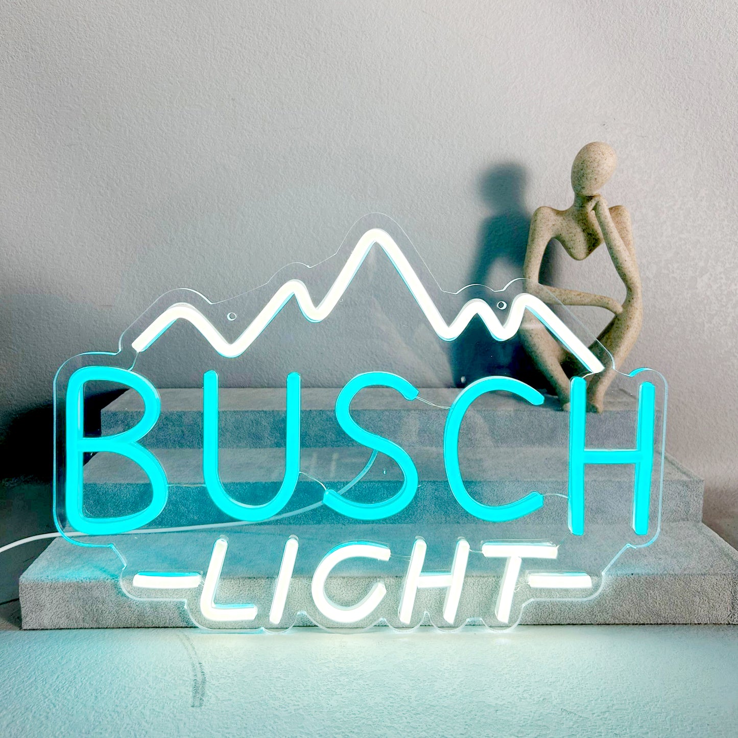 Busch Light Neon Sign – USB-Powered Modern LED Wall Light for Home, Bar, Party & Store Decor – Unique Ambient Lamp for Bedroom, Lounge or Commercial Use